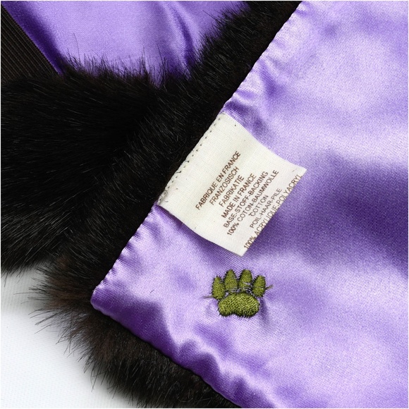 LA MAISON DE LA FAUSSE FOURRURE Faux Fur Pull-Through Scarf Made in France - Picture 4 of 8